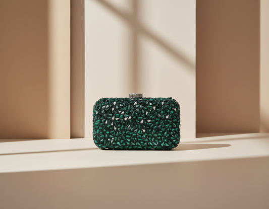 Green crystal clutch