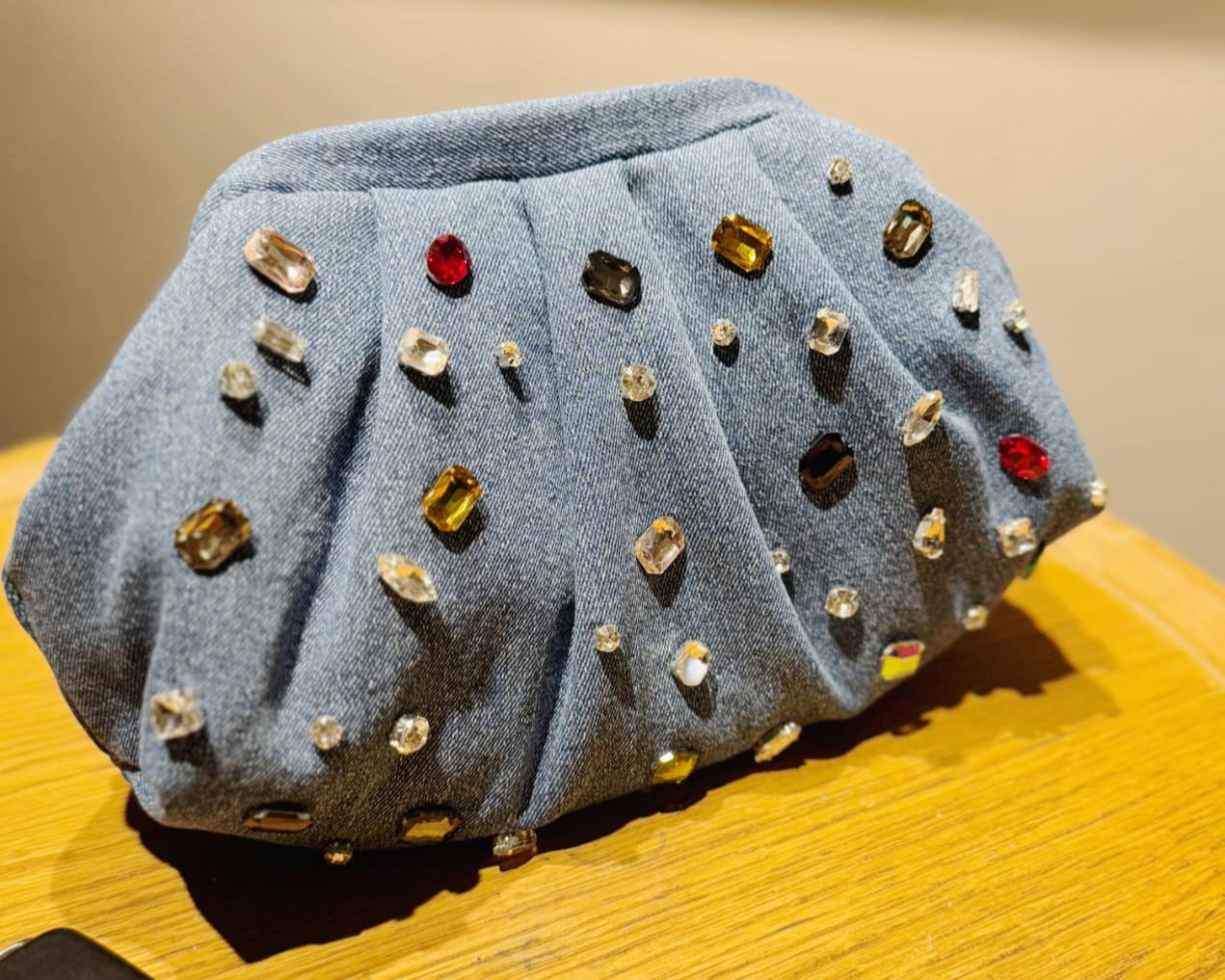 SkyBlue Denim Clutch