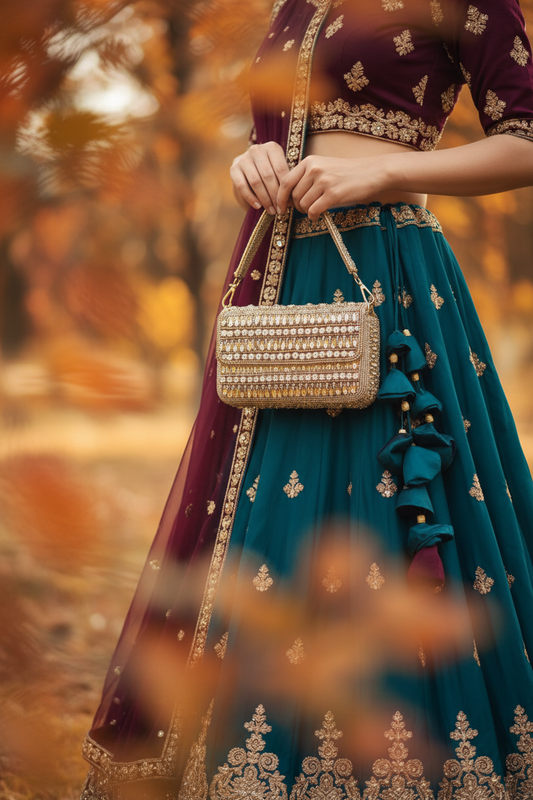 Crystal Sequence Bronze handbag