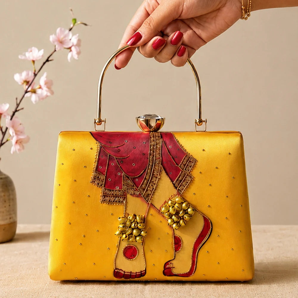 Ghungroo Clutch with Hand Embroidery