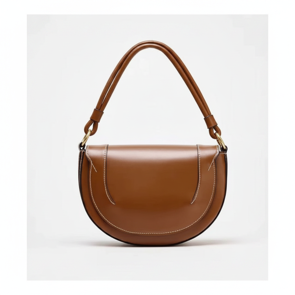 3-in-1 Brown Faux Leather Bag
