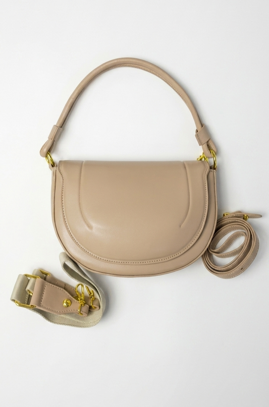 3-in-1 Beige Faux leather Bag