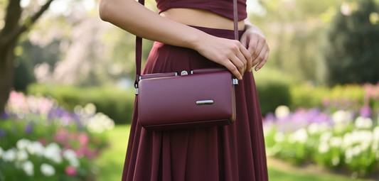 Marron Leather sling bag