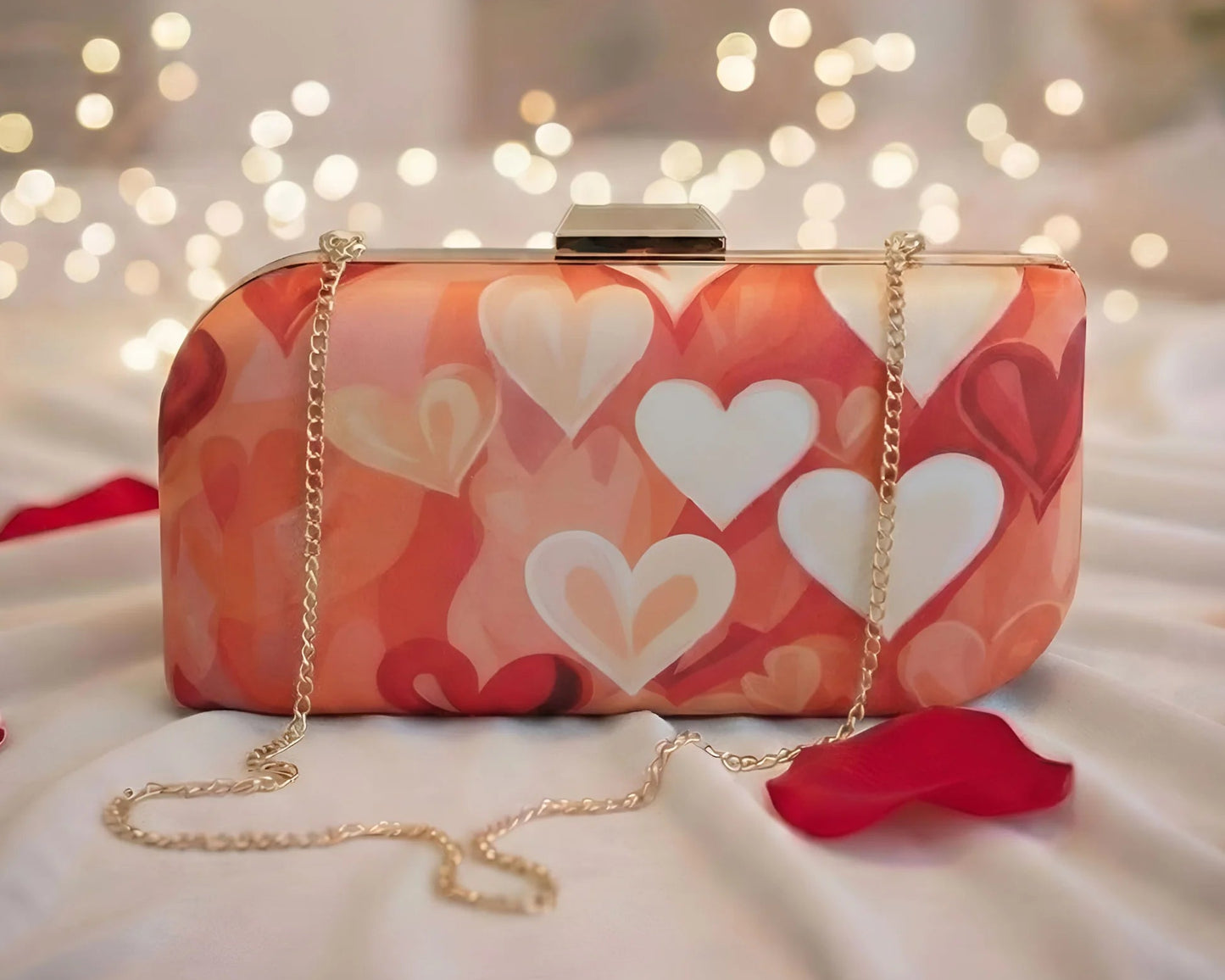 Little Heart Printed Clutch