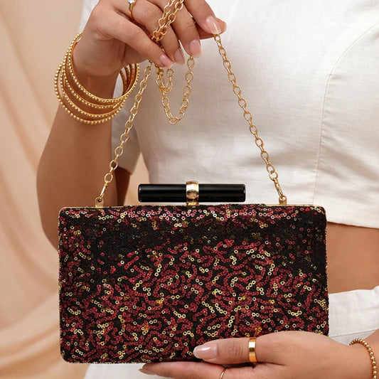 Red Designer Embroidred Clutch