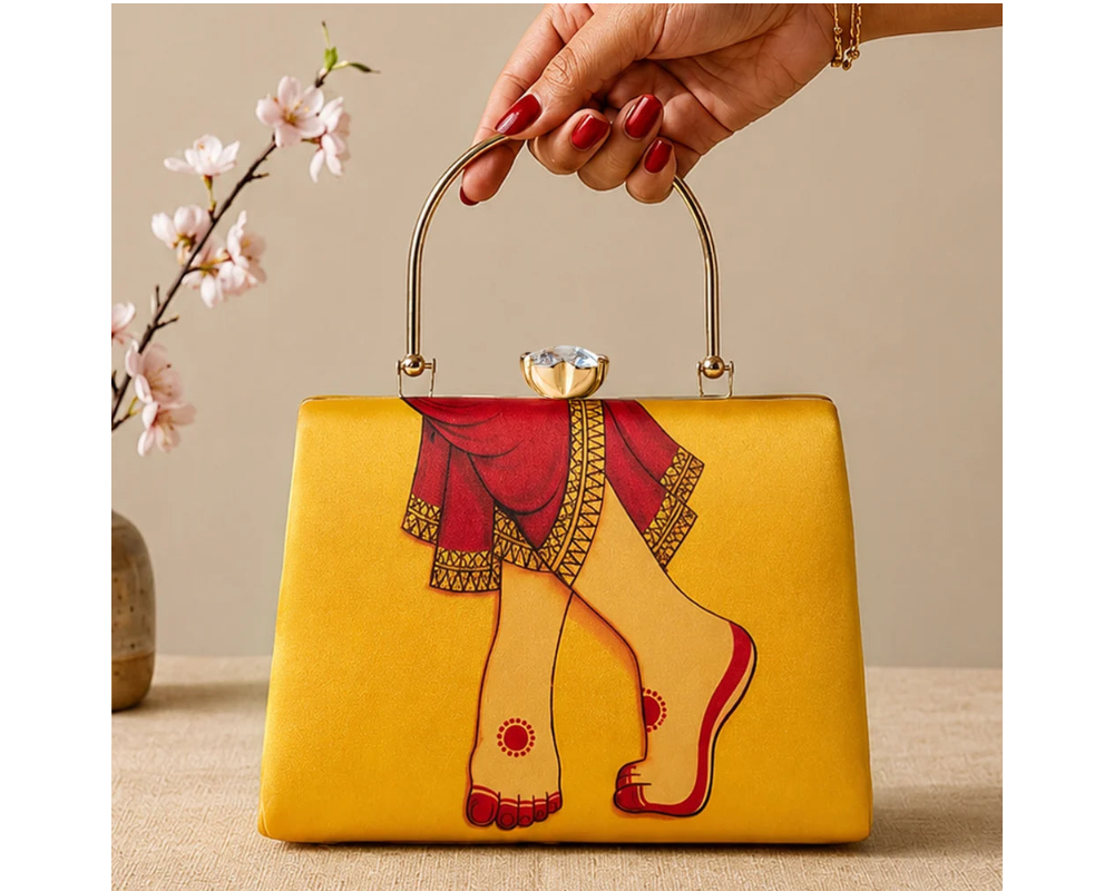 Ghungroo Clutch with Hand Embroidery