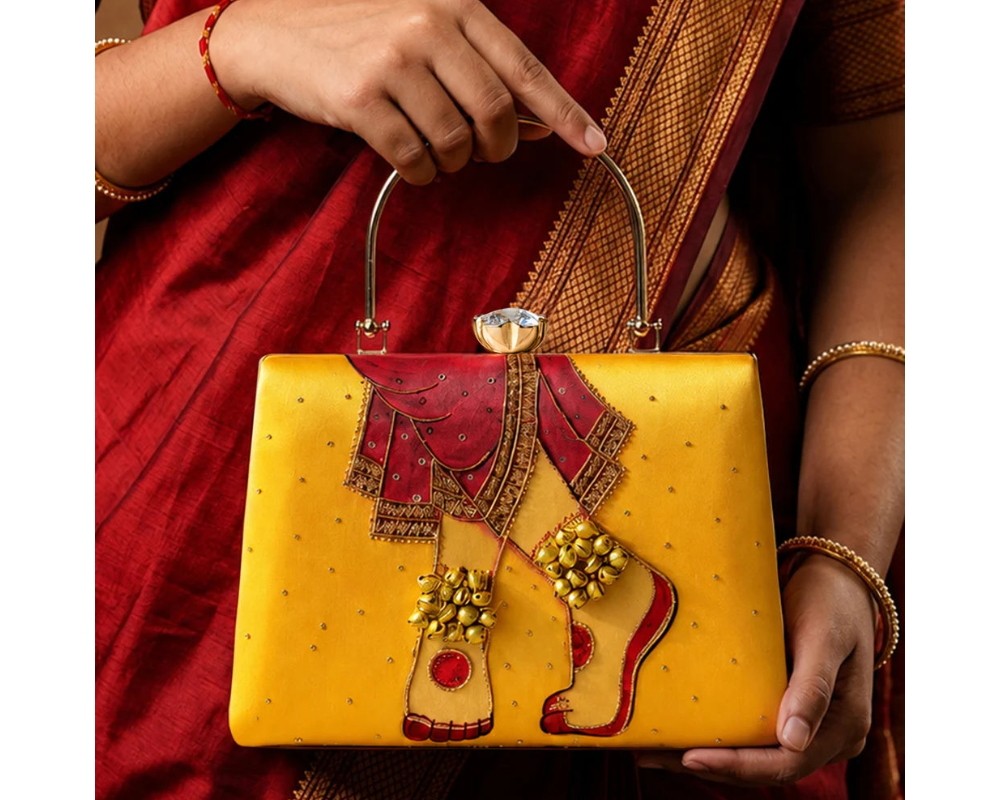 Ghungroo Clutch with Hand Embroidery