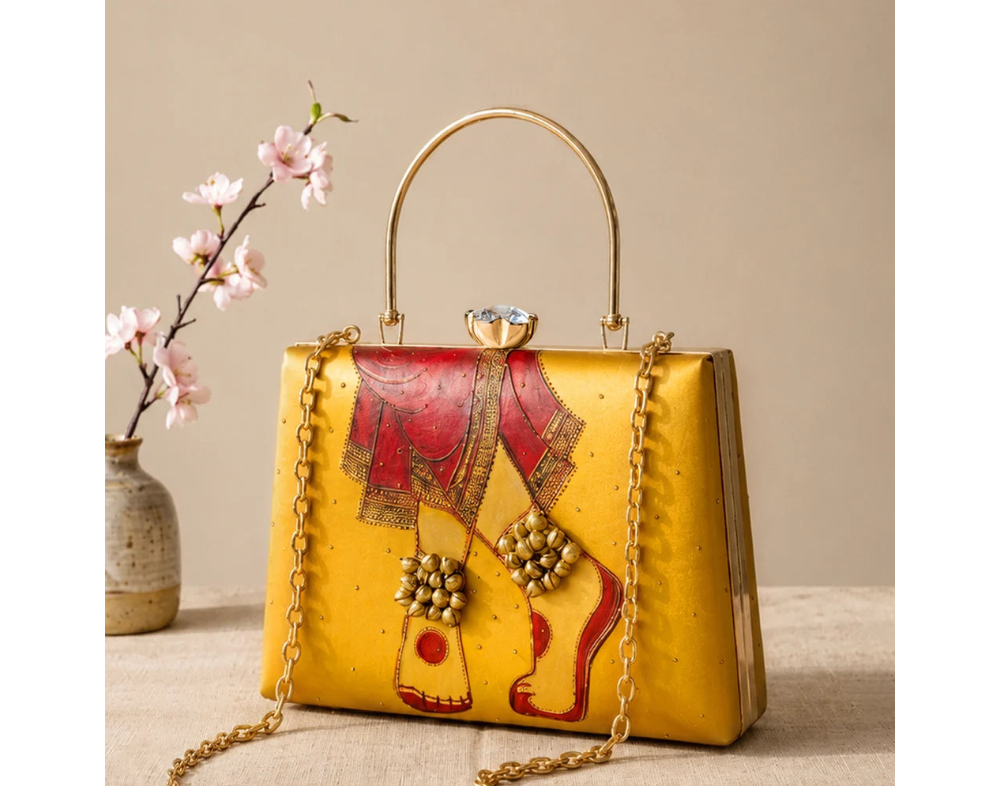 Ghungroo Clutch with Hand Embroidery