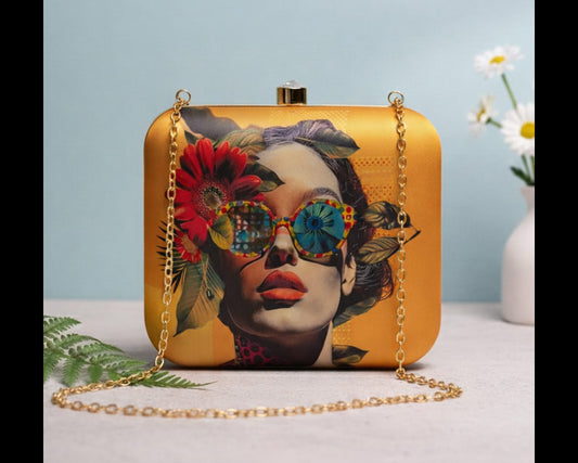 Yellow Square Clutch