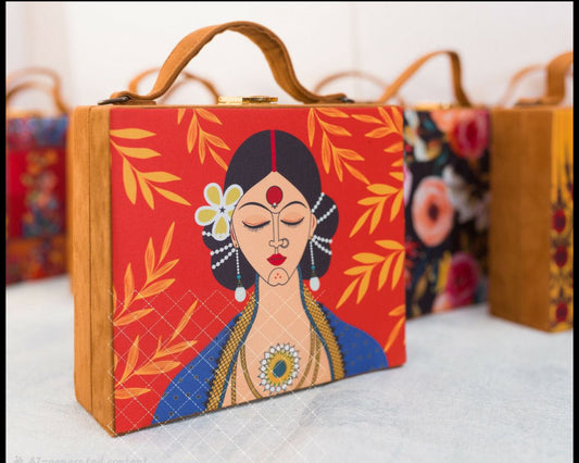 Suitcase Clutch Calm women print