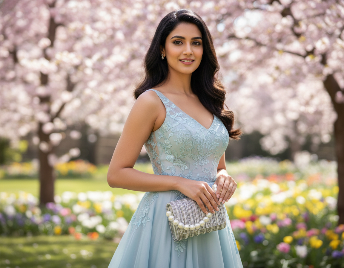 Silver Pearl Embellished Flap Bag