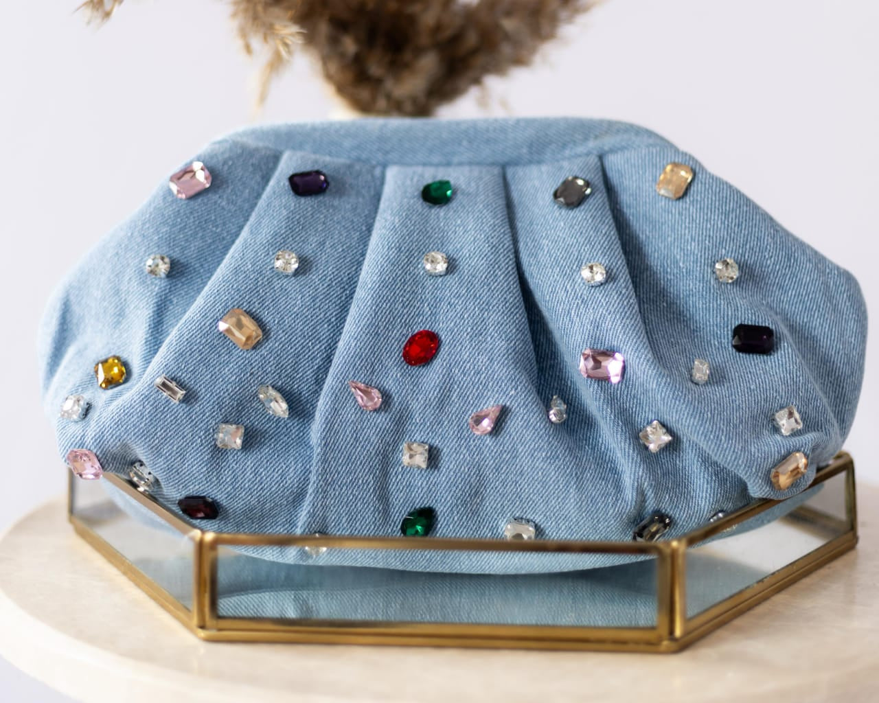 SkyBlue Denim Clutch