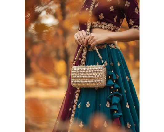 Crystal Sequence Bronze handbag