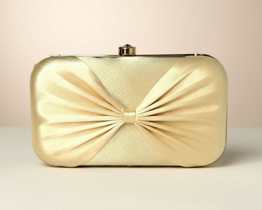 Yellow Bow Design Clutch