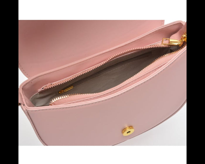 3-in-1 Light Pink Faux Leather Bag