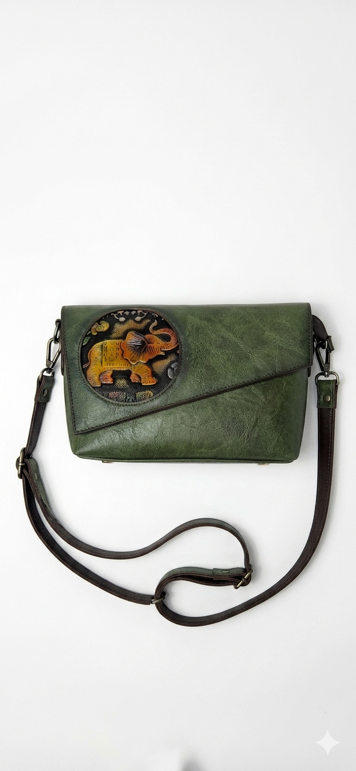 Green sling bag