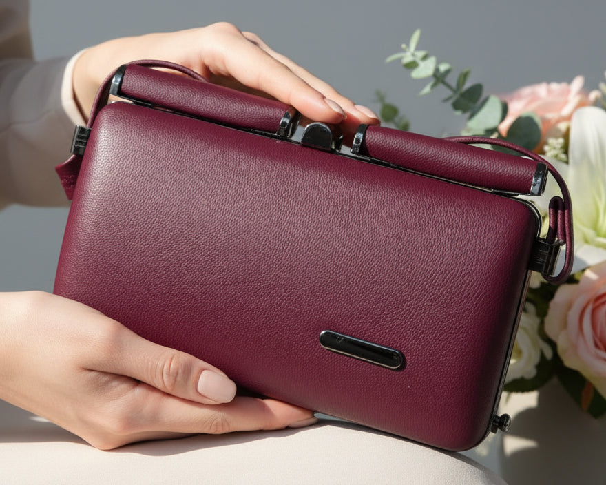 Marron Leather sling bag