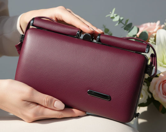 Marron Leather sling bag