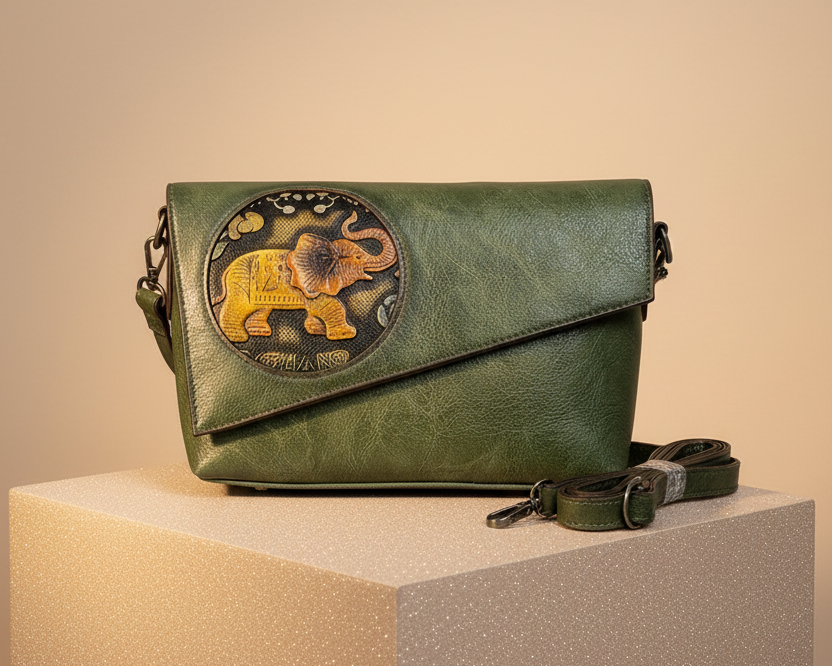 Green sling bag