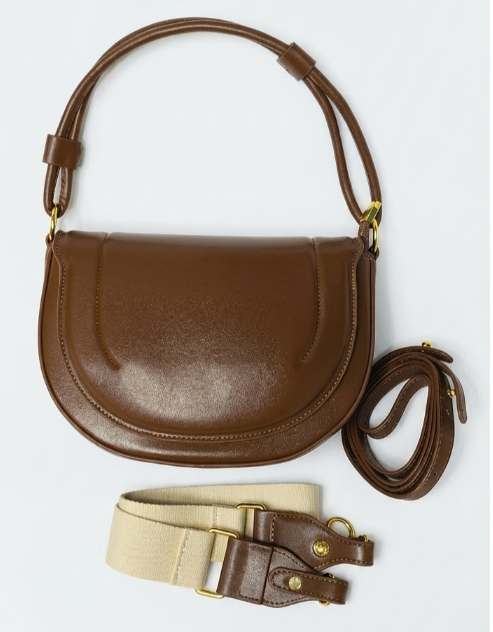 3-in-1 Brown Faux Leather Bag