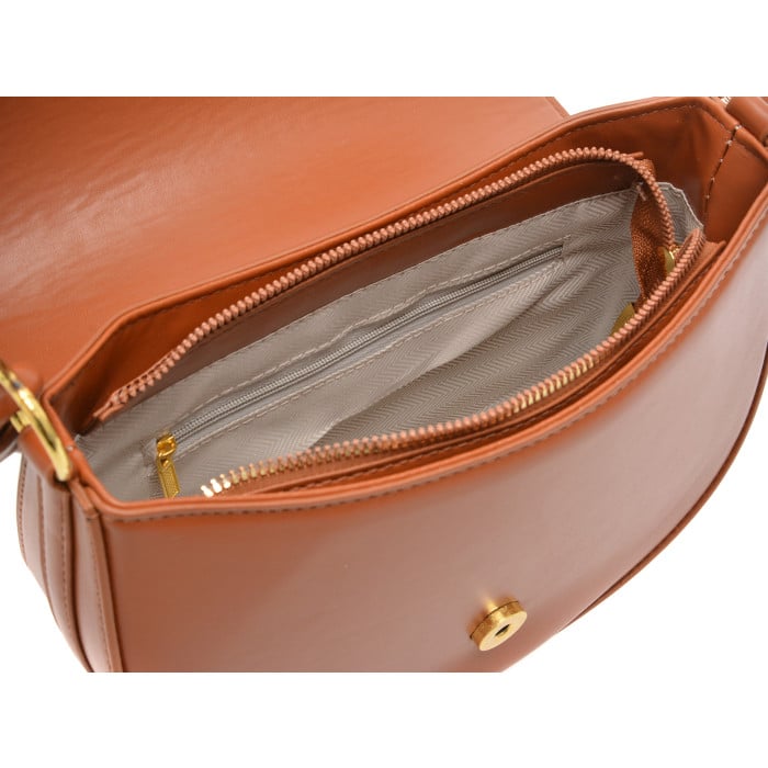 3-in-1 Tan Brown Faux Leather Bag