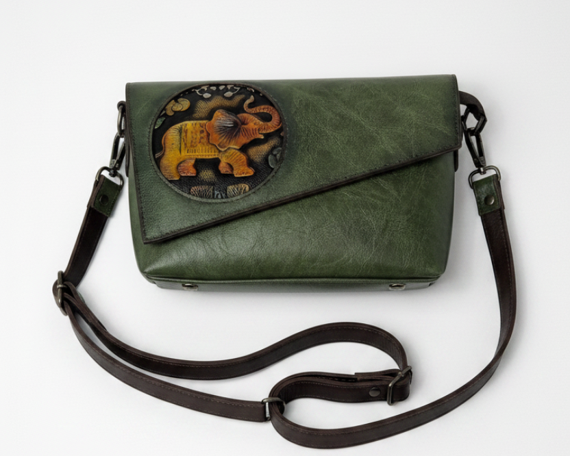 Green sling bag