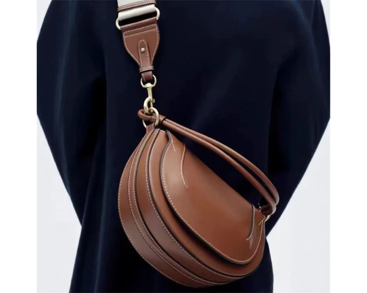3-in-1 Brown Faux Leather Bag