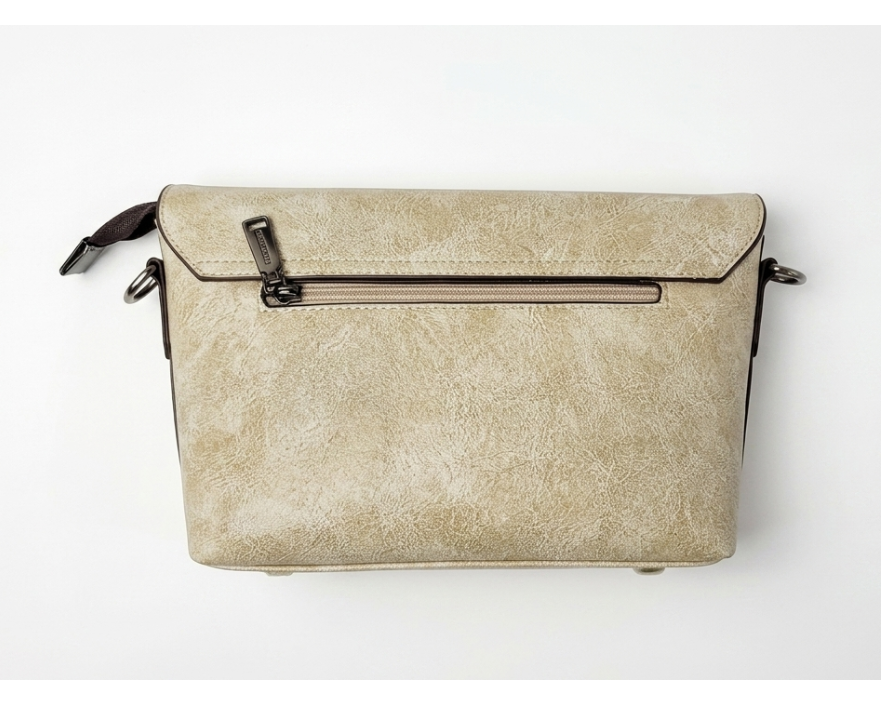Cream Colour Leather Sling Bag